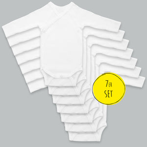 Organic wrap bodysuit 50 - long sleeve body with scratch protection - set