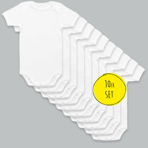 Organic Baby Bodysuit 80 - long sleeve and short sleeve - Set